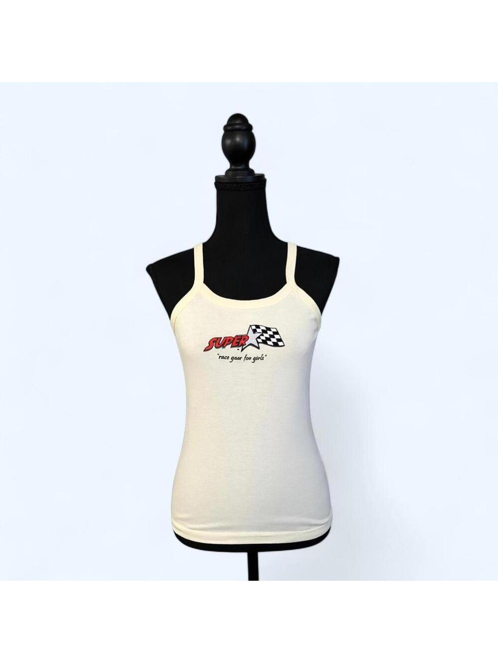 Vintage Y2K racing graphic cotton baby tank Alternative Apparel USA Size Large